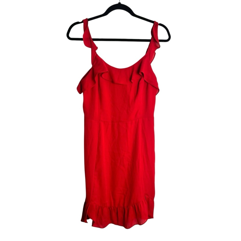 19 Cooper Red Ruffle Trim Sleeveless Dress – Women’s Medium (NWT)